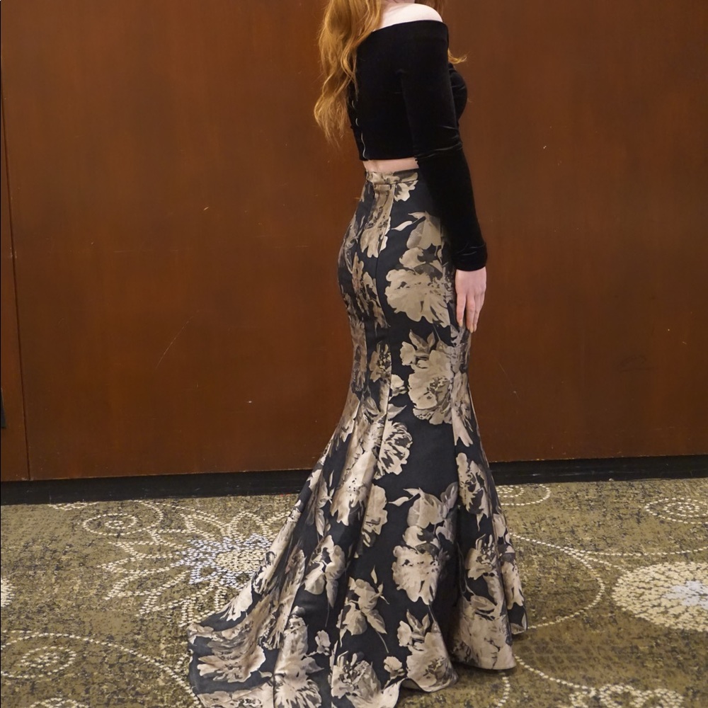Two-piece prom dress
